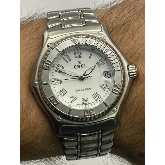 Ebel Discovery Men's Watch Stainless Steel White Dial Swiss Quartz ref. 9187341 - Picture 10 of 10